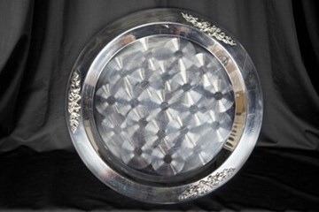 15-inch Round Tray, Stainless
